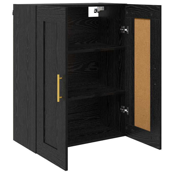 Vægskab Sort eg 69,5 x 34 x 90 cm Konstrueret træ
