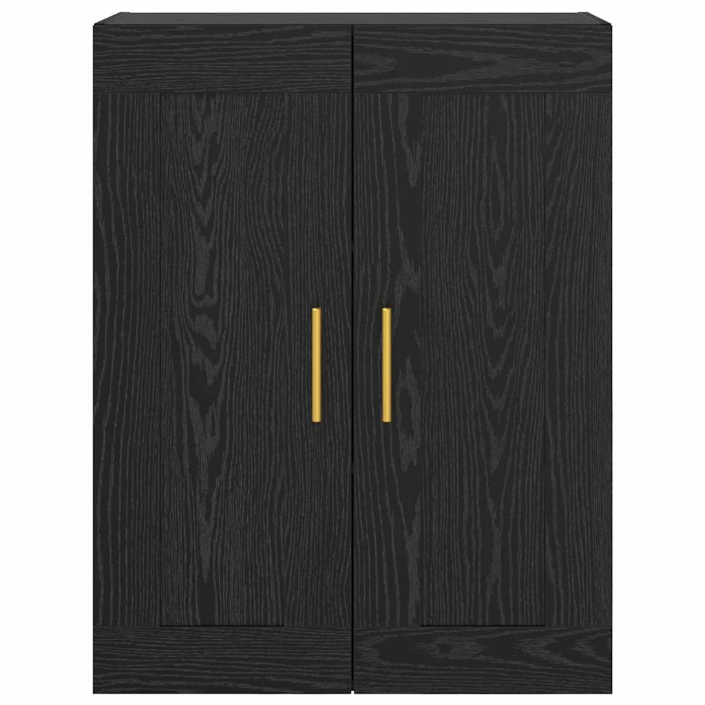 Vægskab Sort eg 69,5 x 34 x 90 cm Konstrueret træ