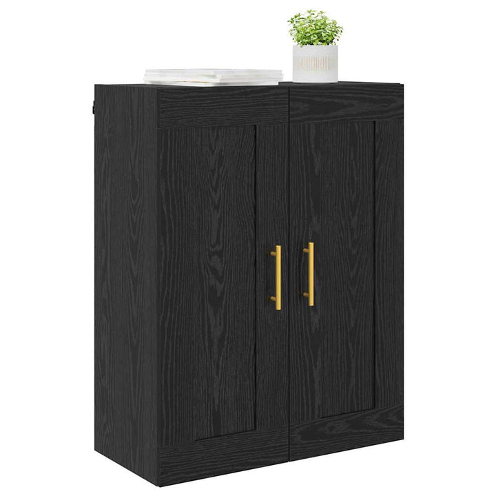 Vægskab Sort eg 69,5 x 34 x 90 cm Konstrueret træ