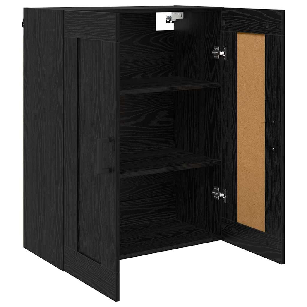 Vægskab Sort eg 69,5 x 34 x 90 cm Konstrueret træ
