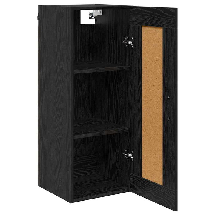 Vægskab Sort eg 34,5 x 34 x 90 cm Konstrueret træ