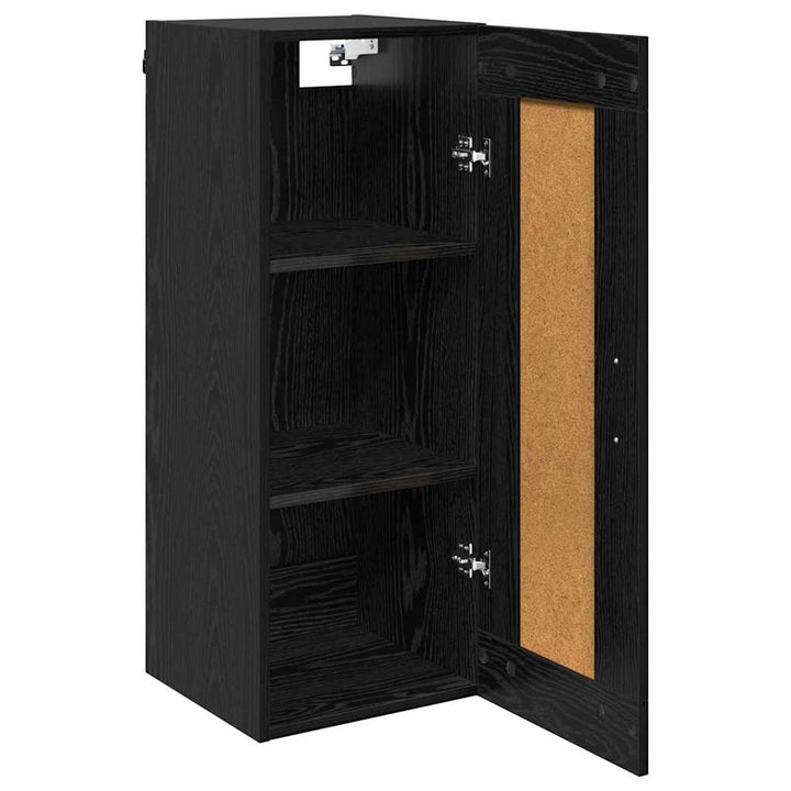 Vægskab Sort eg 34,5 x 34 x 90 cm Konstrueret træ