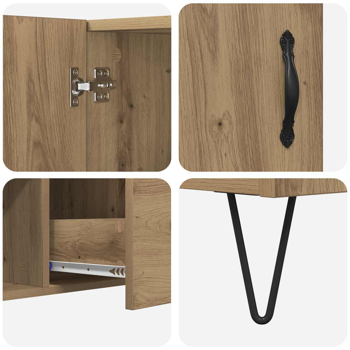 Sideboard Artisan Egetræ 100 x 36 x 60 cm Konstrueret træ