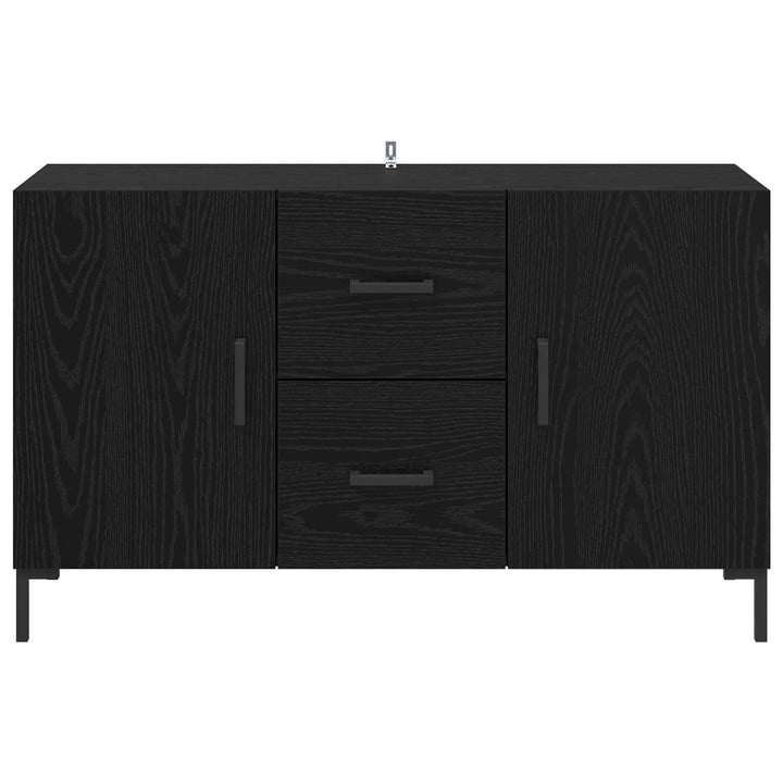 Sideboard med skuffe Sort eg 100 x 36 x 60 cm Konstrueret træ