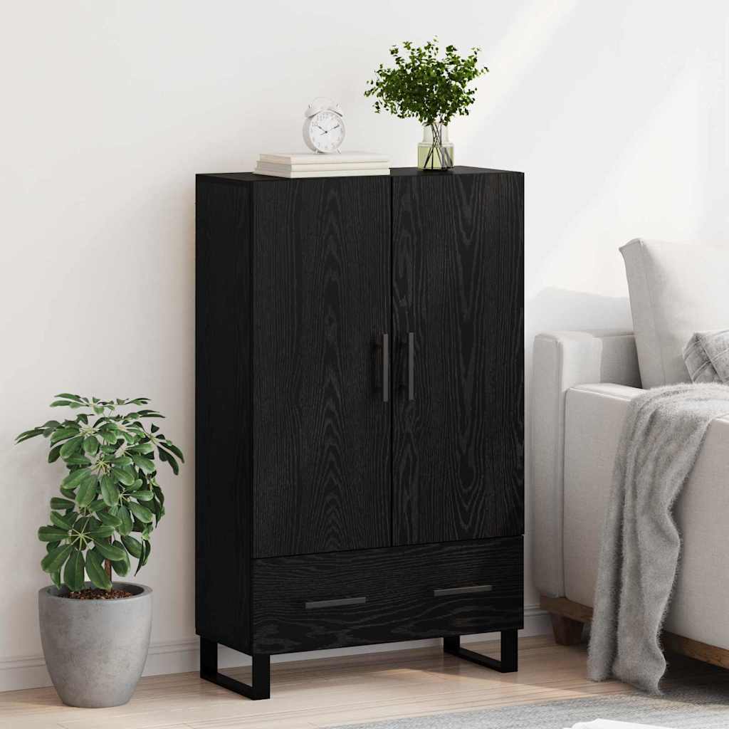 Highboard Sort eg 69,5 x 30 x 115 cm Konstrueret træ