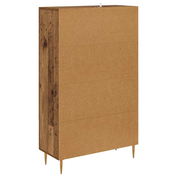 Highboard Gammelt træ 69,5 x 31 x 115 cm Ingeniørtræ og glas