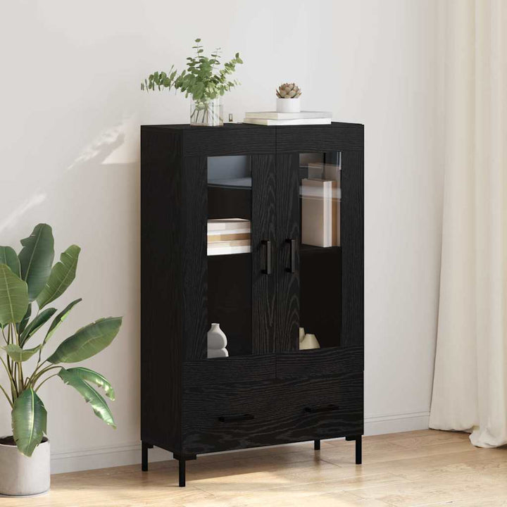 Highboard Sort eg 69,5 x 31 x 115 cm Konstrueret træ