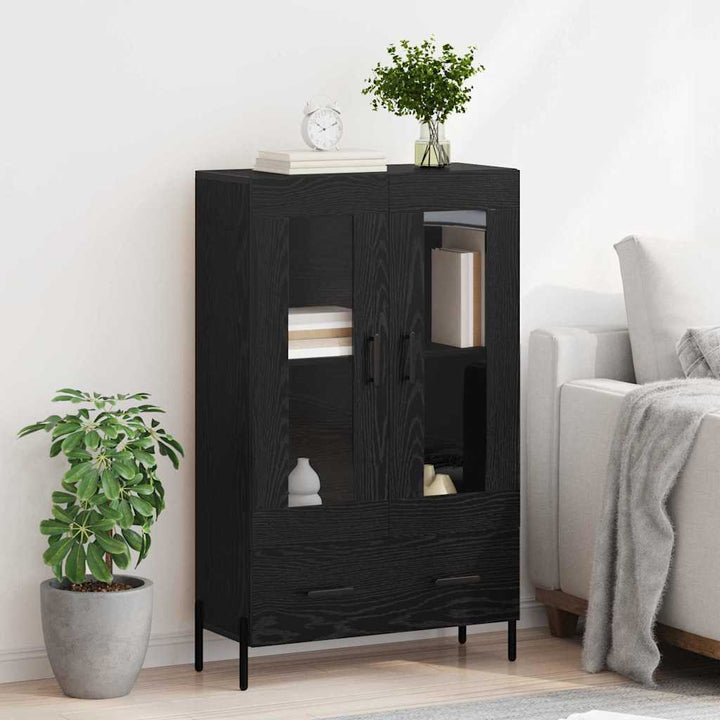 Highboard CORONA Sort eg 69,5 x 31 x 115 cm Konstrueret træ