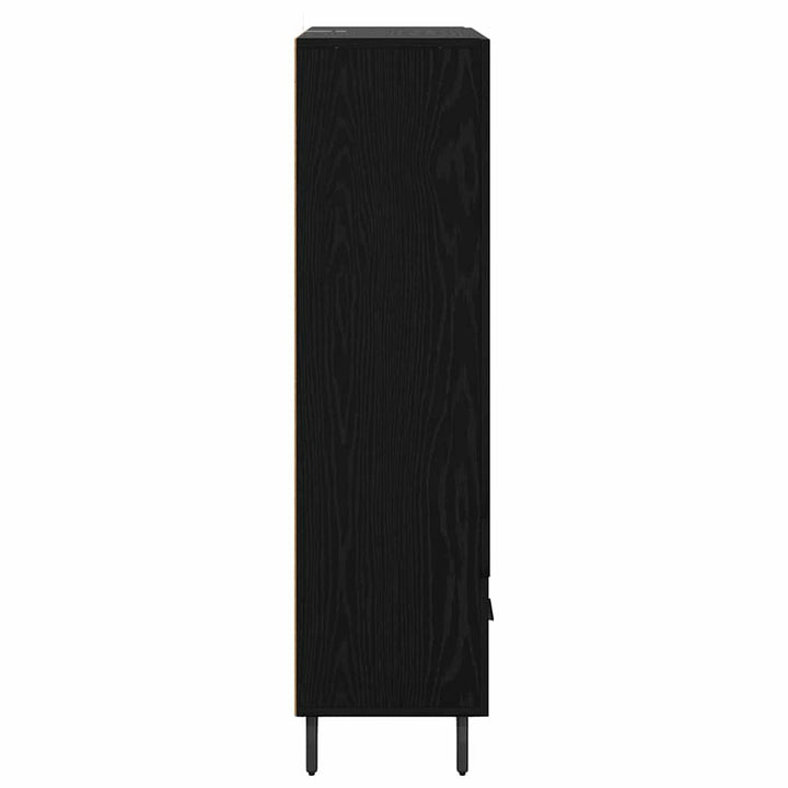 Highboard med skuffe Sort eg 69,5 x 31 x 115 cm Konstrueret træ