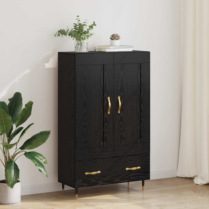 Highboard Sort eg 69,5 x 31 x 115 cm Konstrueret træ
