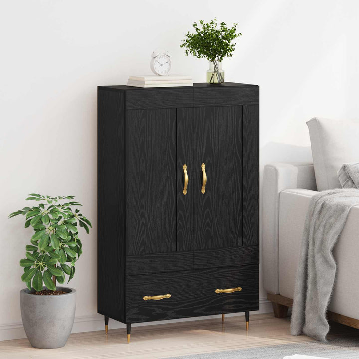 Highboard Sort eg 69,5 x 31 x 115 cm Konstrueret træ