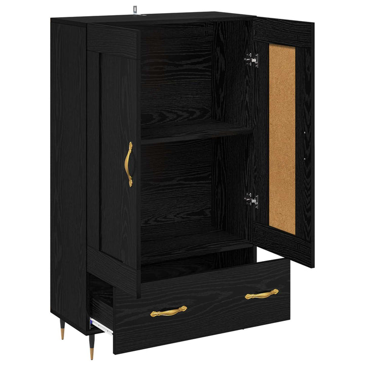 Highboard Sort eg 69,5 x 31 x 115 cm Konstrueret træ