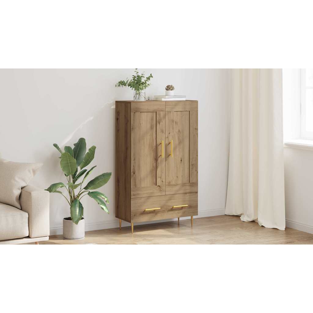 Highboard Artisan Egetræ 69,5 x 31 x 115 cm Konstrueret træ