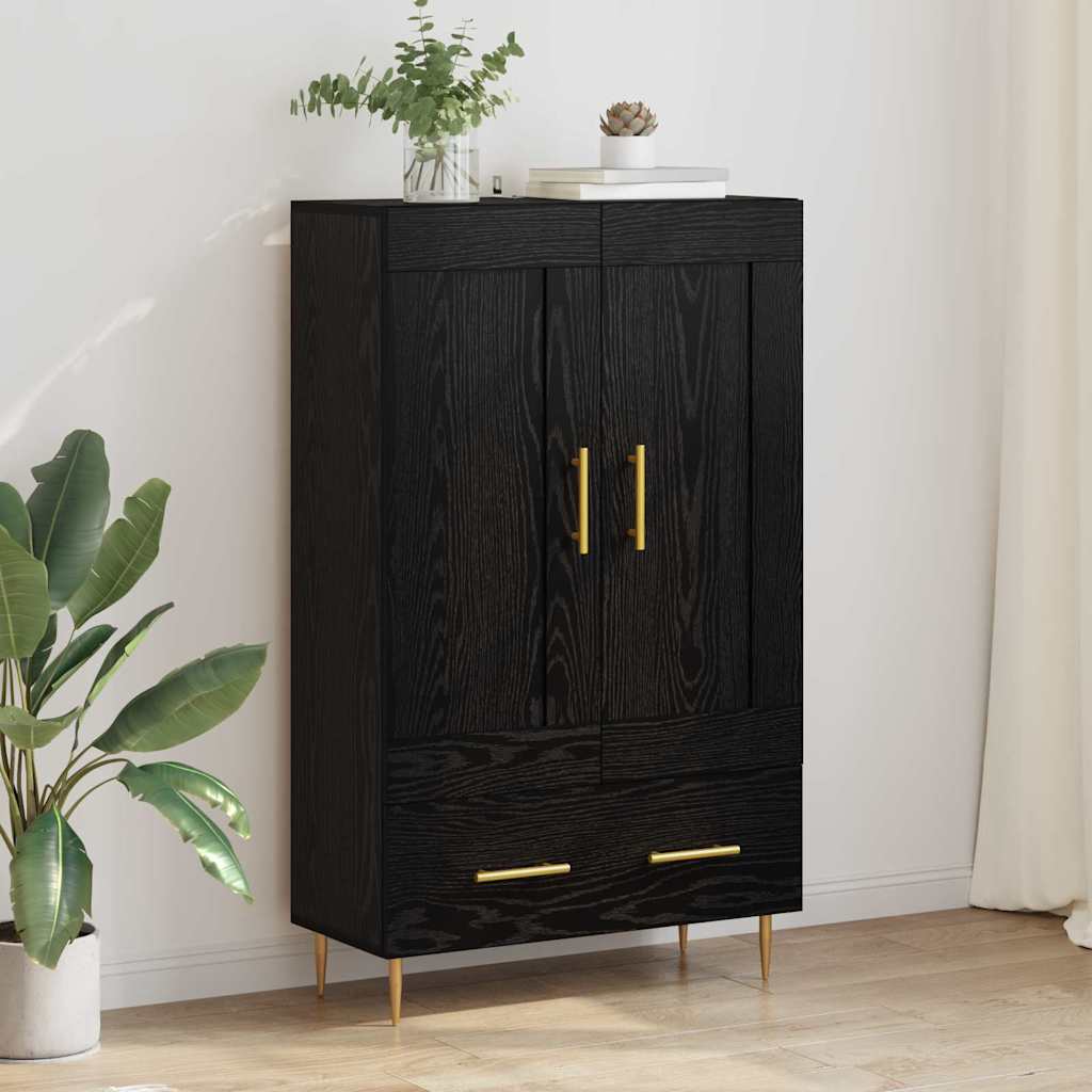 Highboard Sort eg 69,5 x 31 x 115 cm Konstrueret træ