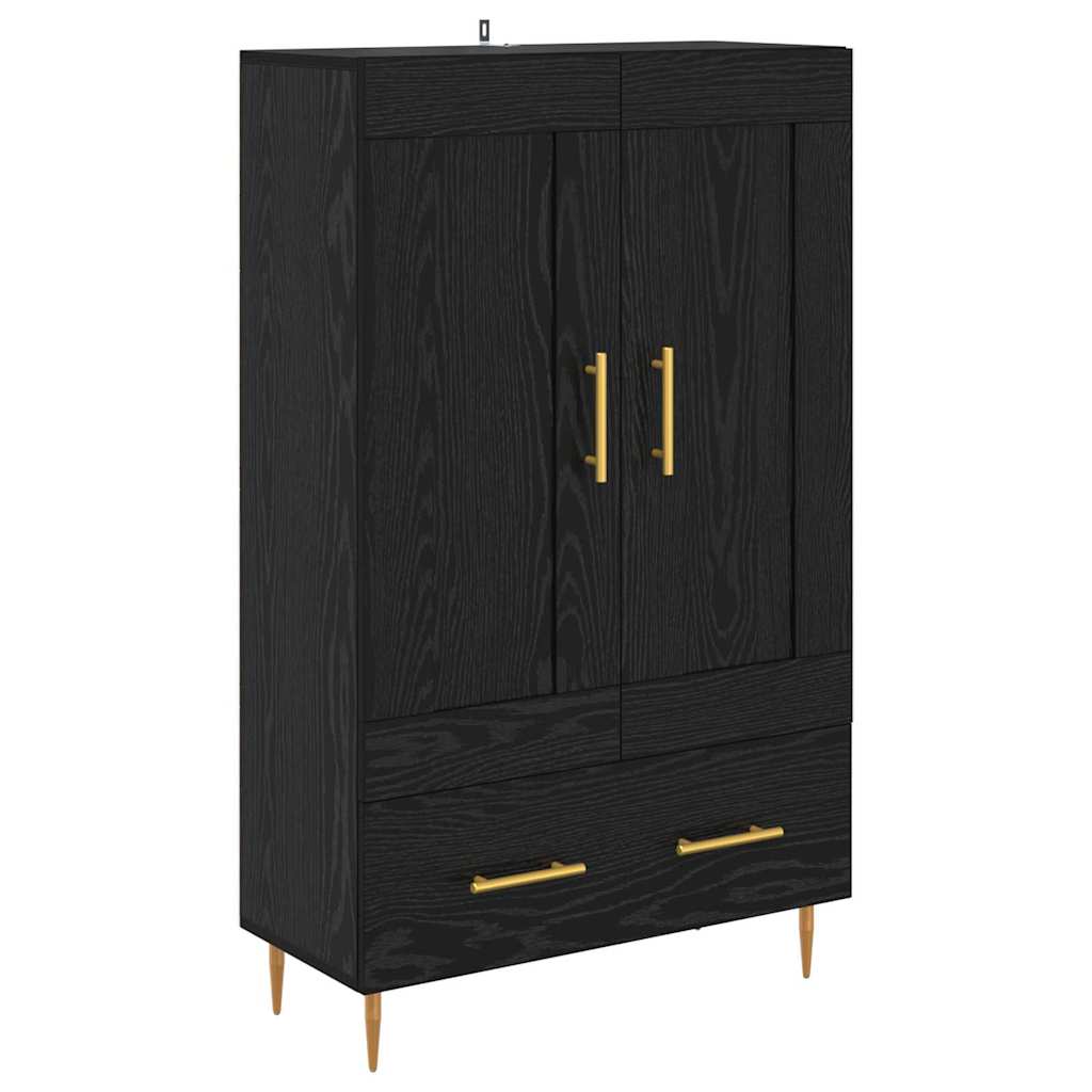 Highboard Sort eg 69,5 x 31 x 115 cm Konstrueret træ