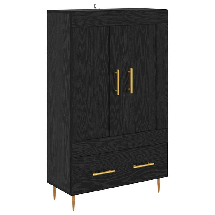 Highboard Sort eg 69,5 x 31 x 115 cm Konstrueret træ