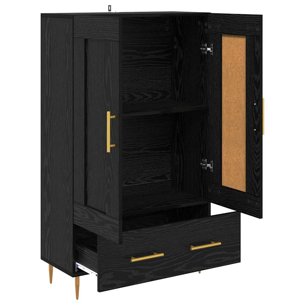 Highboard Sort eg 69,5 x 31 x 115 cm Konstrueret træ