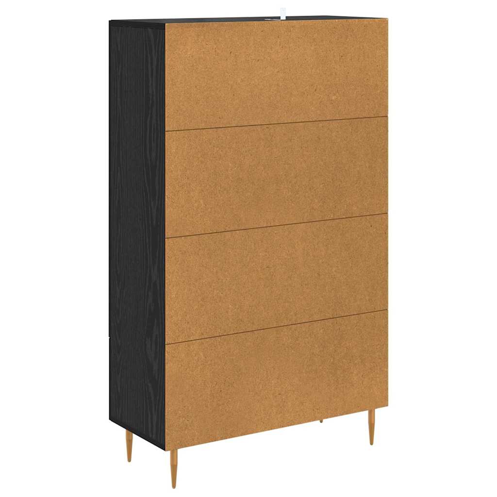 Highboard Sort eg 69,5 x 31 x 115 cm Konstrueret træ
