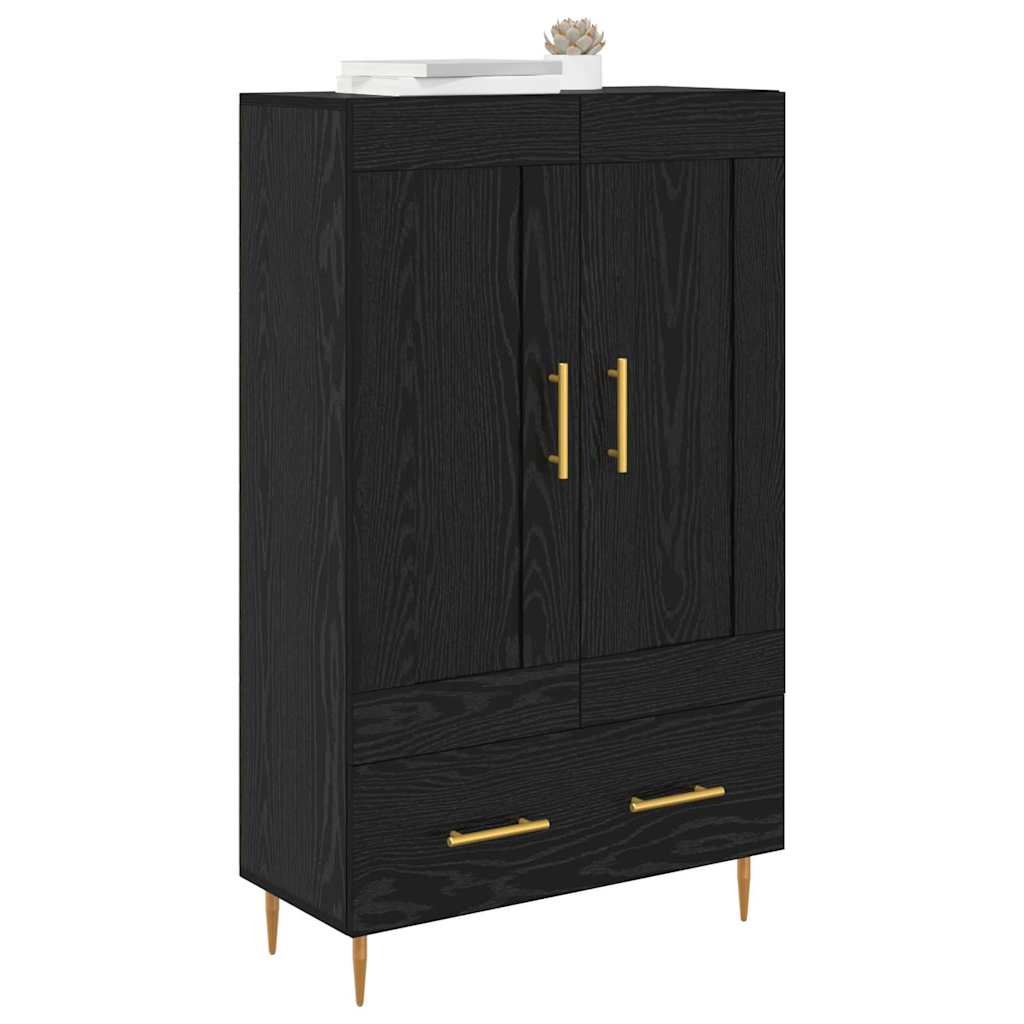 Highboard Sort eg 69,5 x 31 x 115 cm Konstrueret træ