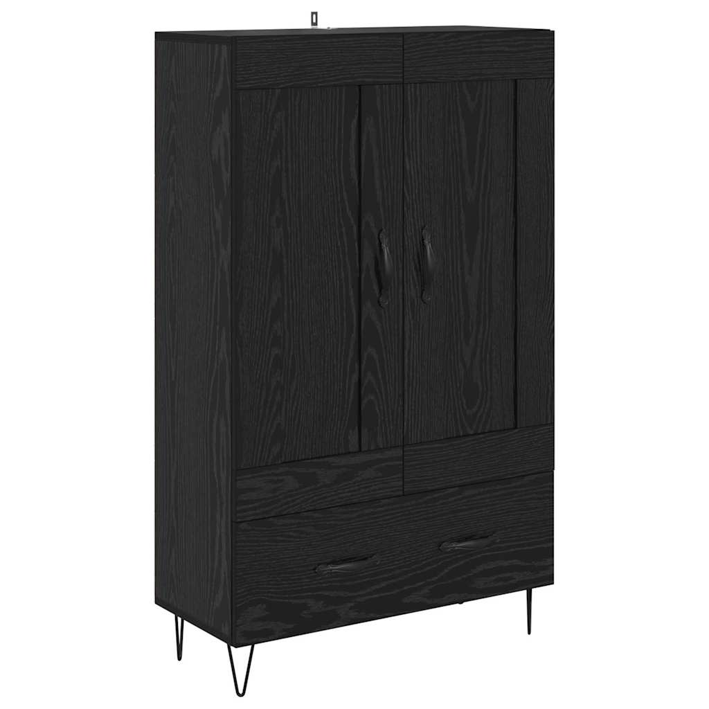 Highboard Sort eg 69,5 x 31 x 115 cm Konstrueret træ