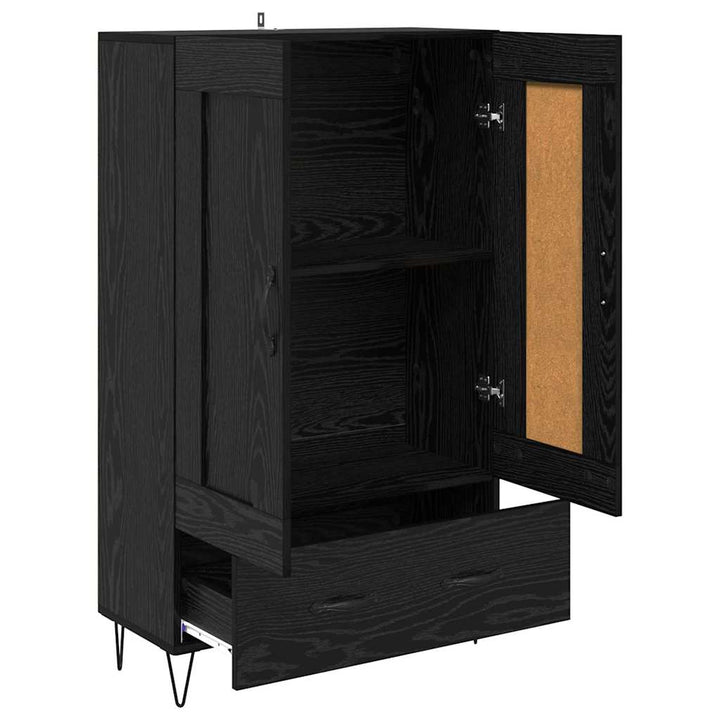 Highboard Sort eg 69,5 x 31 x 115 cm Konstrueret træ