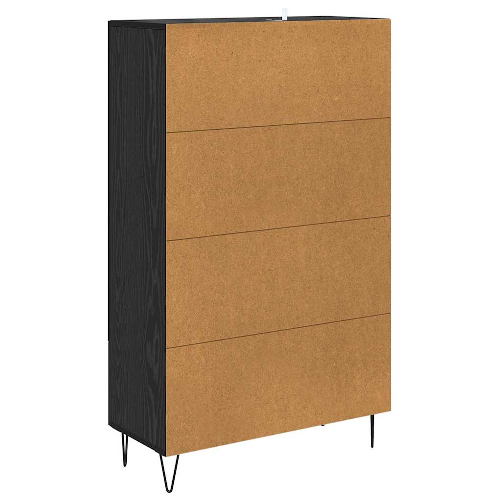 Highboard Sort eg 69,5 x 31 x 115 cm Konstrueret træ