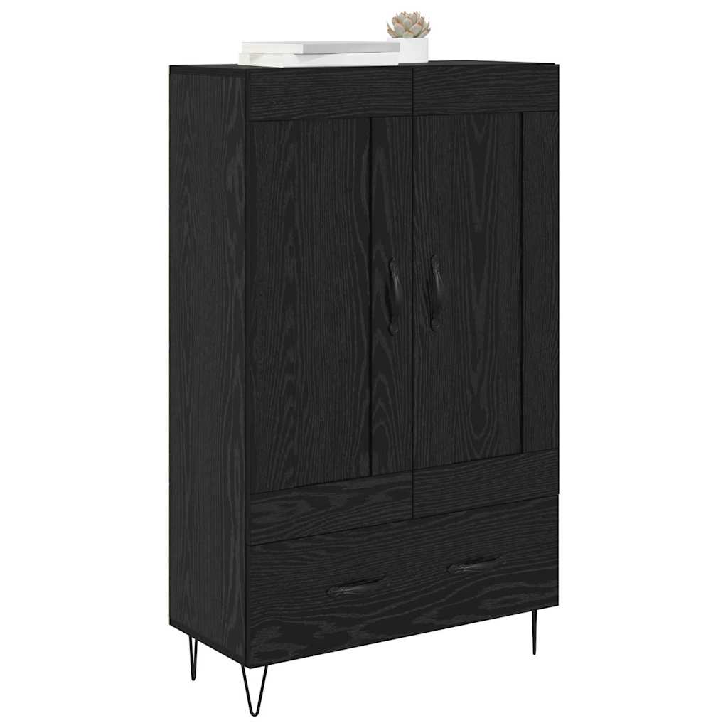 Highboard Sort eg 69,5 x 31 x 115 cm Konstrueret træ