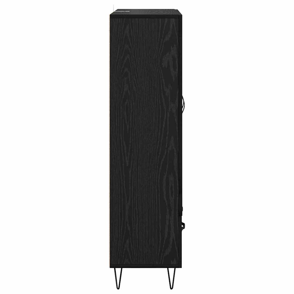Highboard Sort eg 69,5 x 31 x 115 cm Konstrueret træ