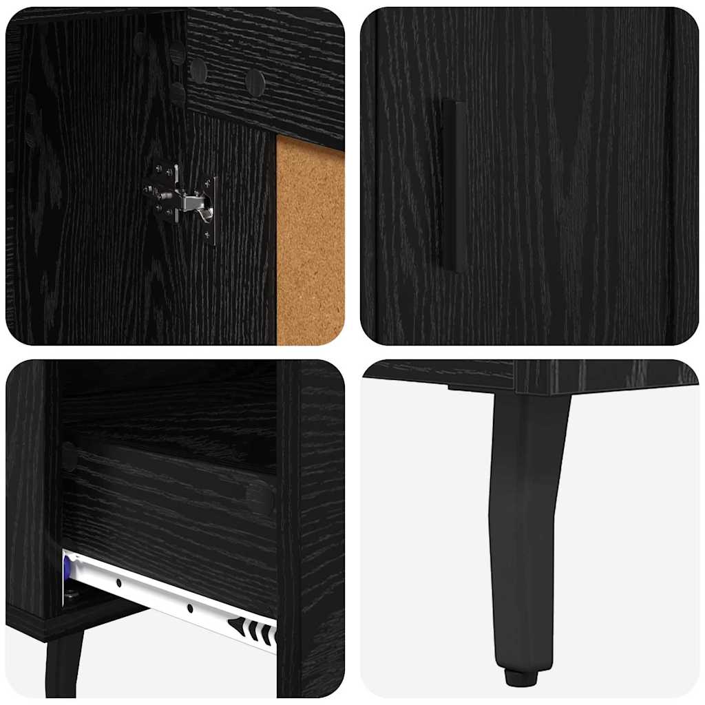 Highboard Sort eg 69,5 x 31 x 115 cm Konstrueret træ