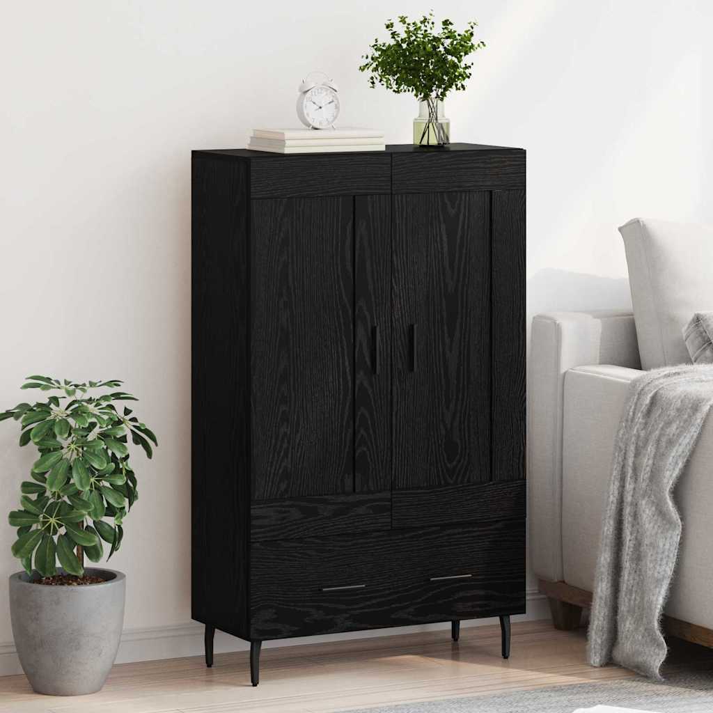 Highboard Sort eg 69,5 x 31 x 115 cm Konstrueret træ