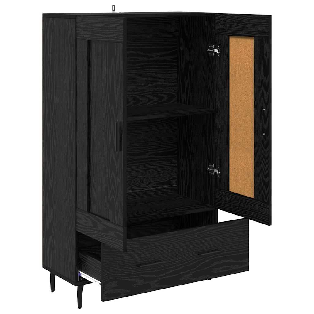 Highboard Sort eg 69,5 x 31 x 115 cm Konstrueret træ