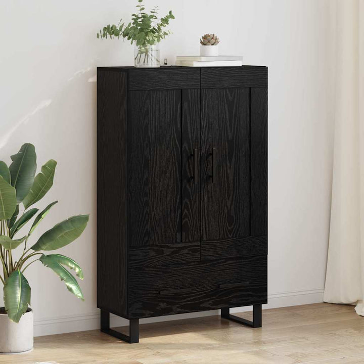 Highboard Sort eg 69,5 x 31 x 115 cm Konstrueret træ