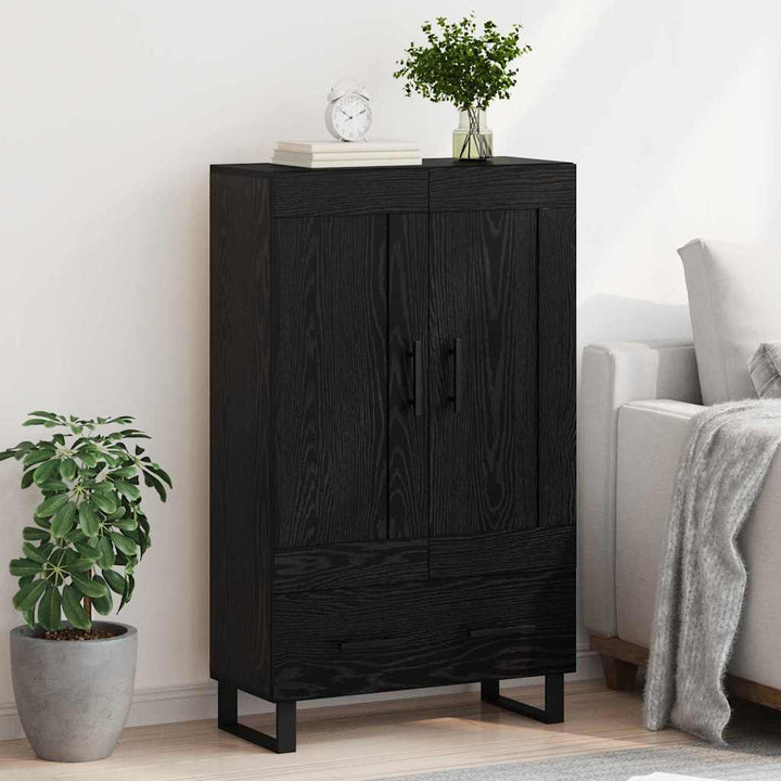 Highboard Sort eg 69,5 x 31 x 115 cm Konstrueret træ