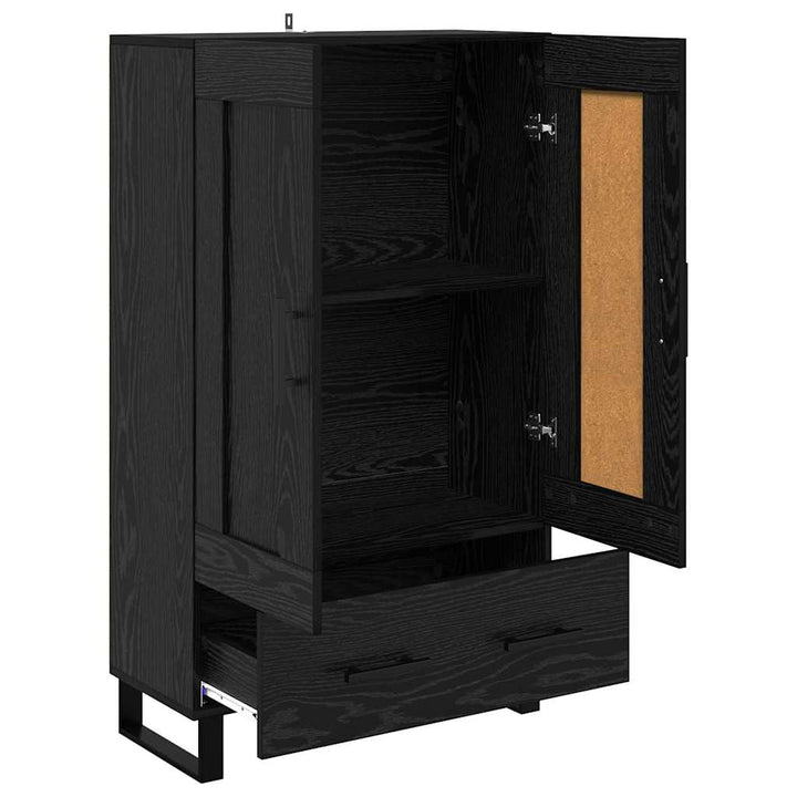 Highboard Sort eg 69,5 x 31 x 115 cm Konstrueret træ