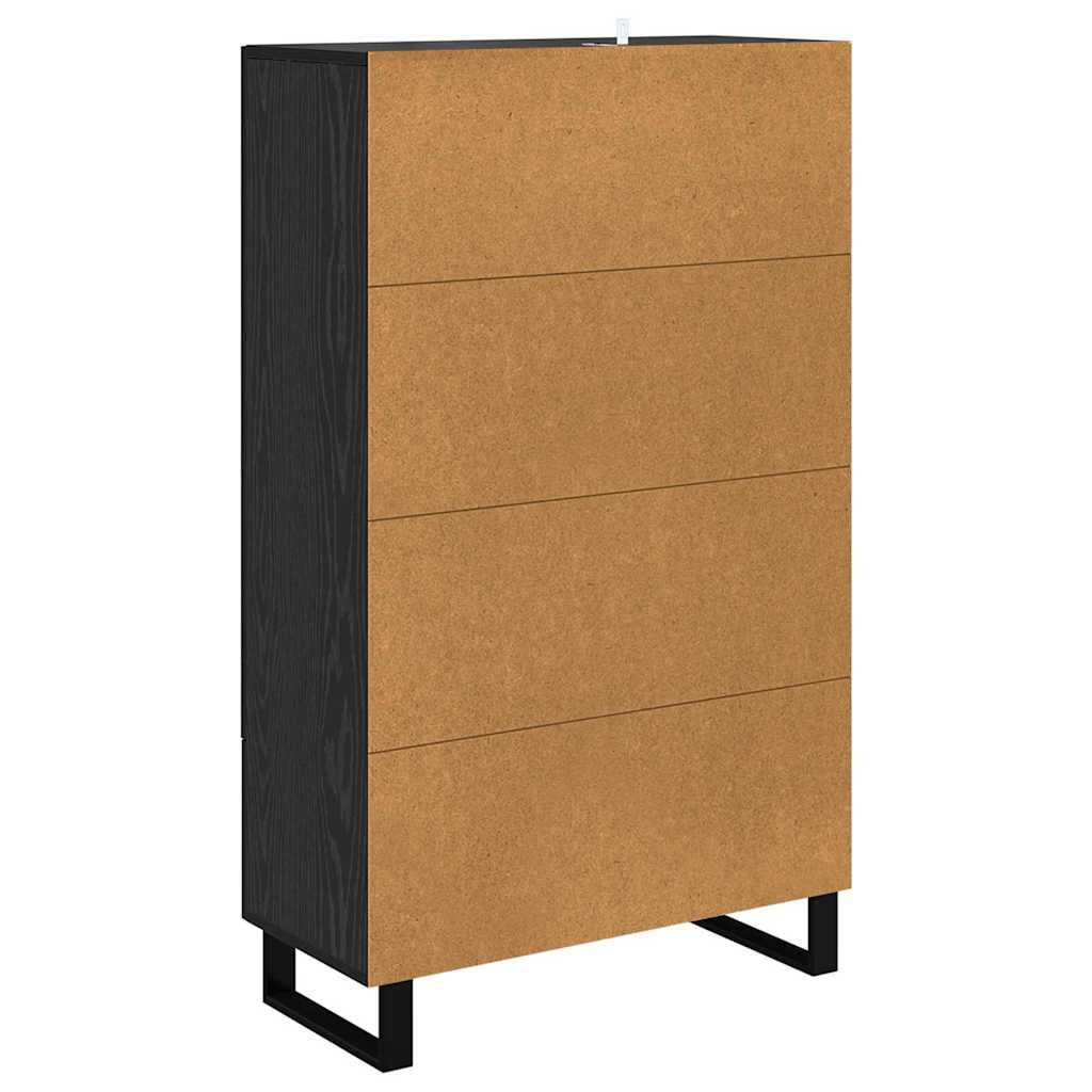 Highboard Sort eg 69,5 x 31 x 115 cm Konstrueret træ