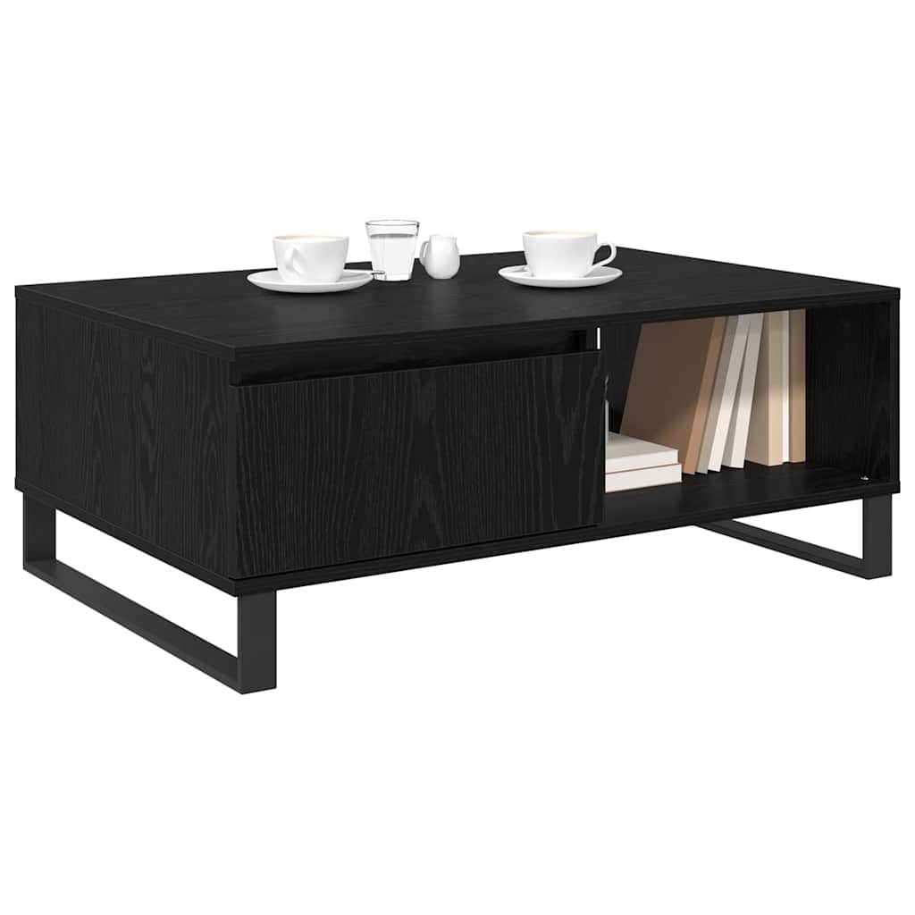 Sofabord Sort eg 90 x 60 x 35 cm Konstrueret træ