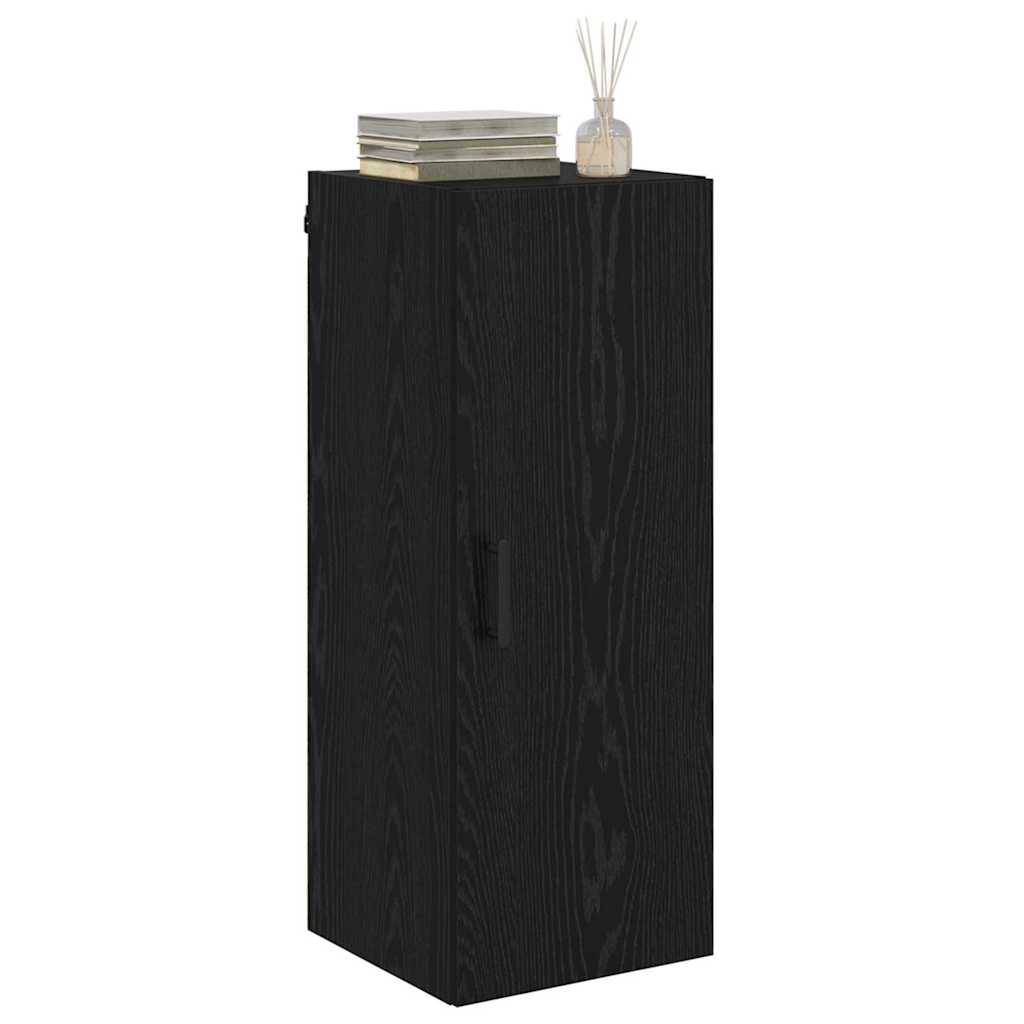 Vægskab Sort eg 34,5 x 34 x 90 cm Konstrueret træ