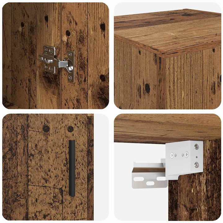Vægskab Gammelt træ 34,5 x 34 x 90 cm Konstrueret træ