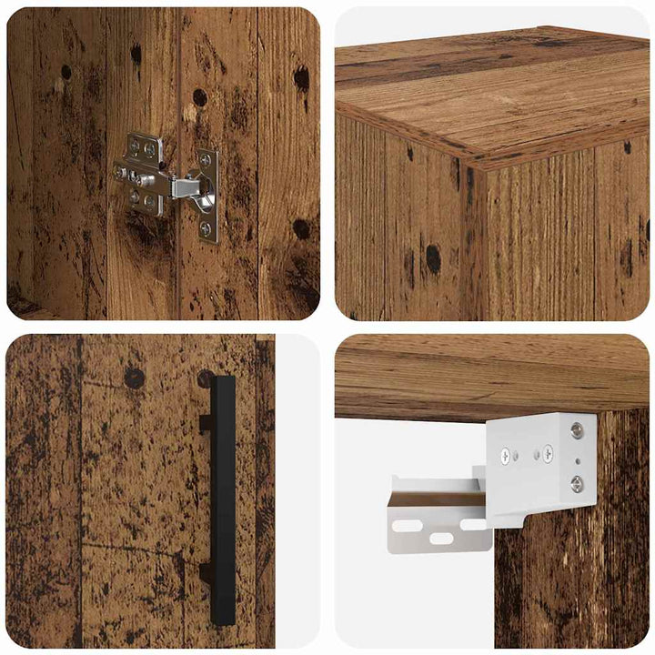 Vægskab Gammelt træ 34,5 x 34 x 90 cm Konstrueret træ