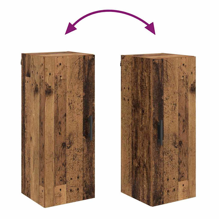 Vægskab Gammelt træ 34,5 x 34 x 90 cm Konstrueret træ