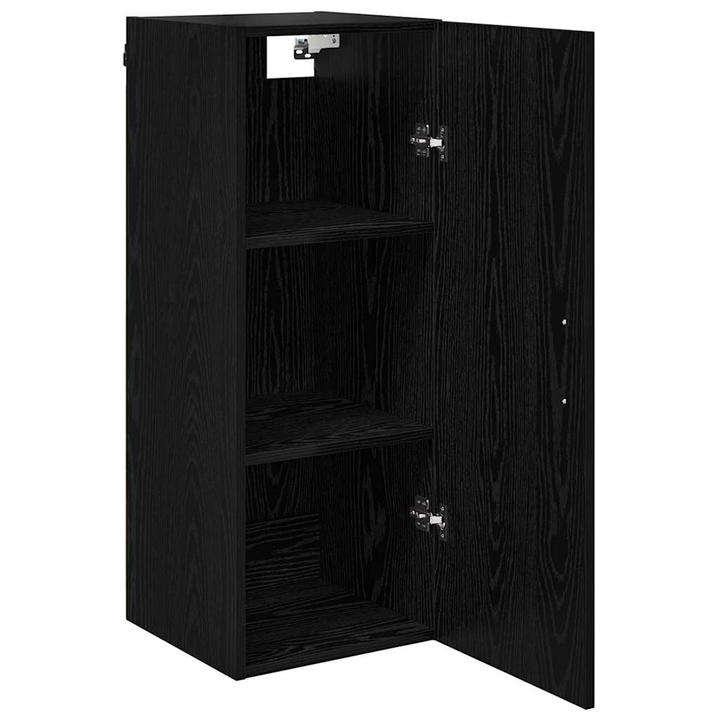 Vægskab Sort eg 34,5 x 34 x 90 cm Konstrueret træ