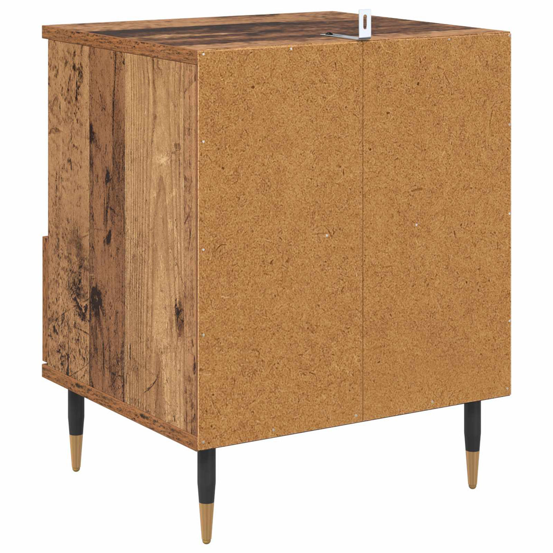 Natskab 2 pcs Gammelt træ 40 x 35 x 50 cm Konstrueret træ