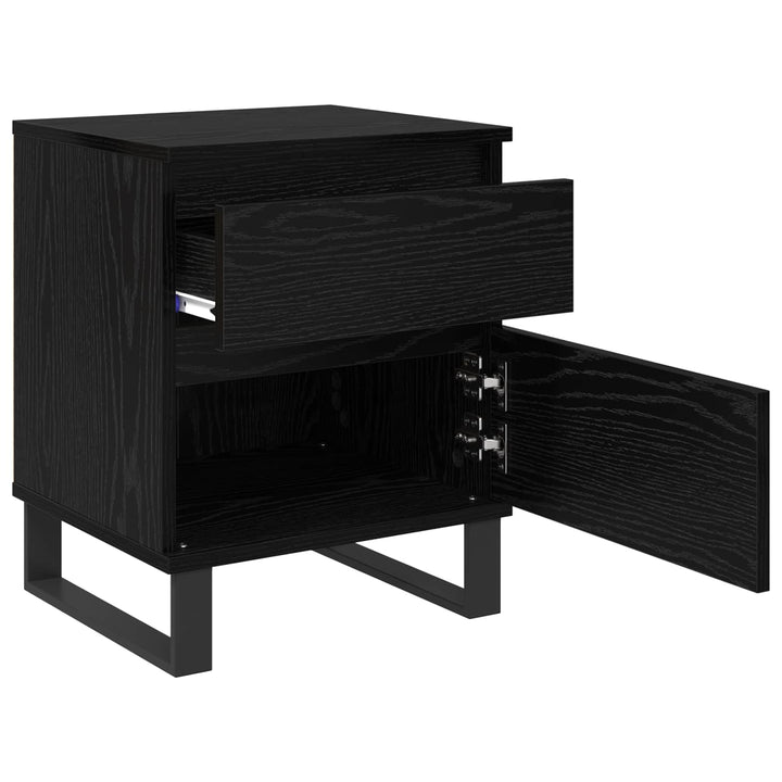 Natskab 2 pcs Sort eg 40 x 35 x 50 cm Konstrueret træ