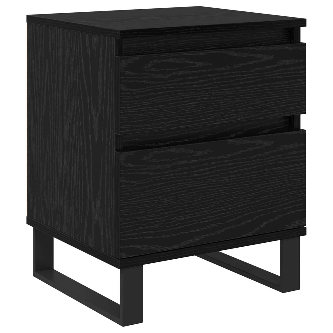 Natskab 2 pcs Sort eg 40 x 35 x 50 cm Konstrueret træ