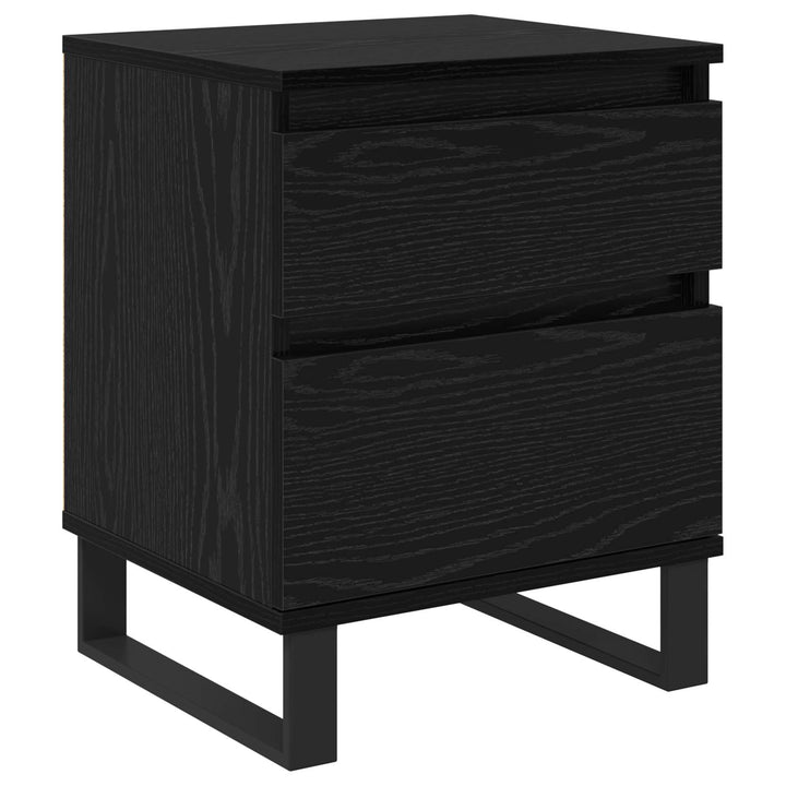 Natskab 2 pcs Sort eg 40 x 35 x 50 cm Konstrueret træ