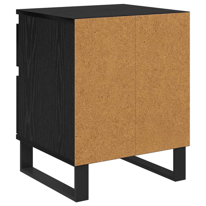 Natskab 2 pcs Sort eg 40 x 35 x 50 cm Konstrueret træ