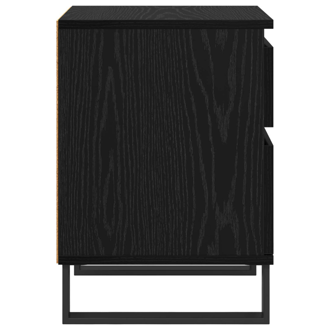 Natskab 2 pcs Sort eg 40 x 35 x 50 cm Konstrueret træ