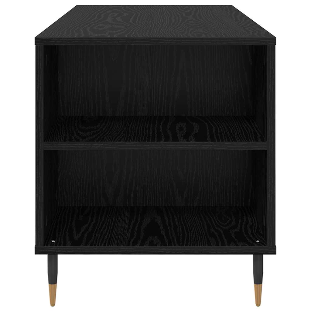 Sofabord med skuffe Sort eg 102 x 44,5 x 50 cm Konstrueret træ