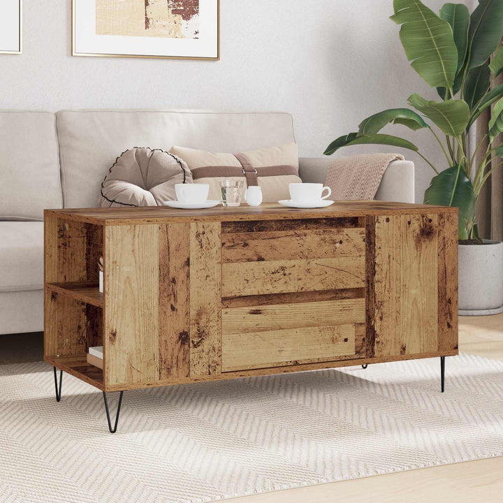 Sofabord Gammelt træ 102 x 44,5 x 50 cm Konstrueret træ