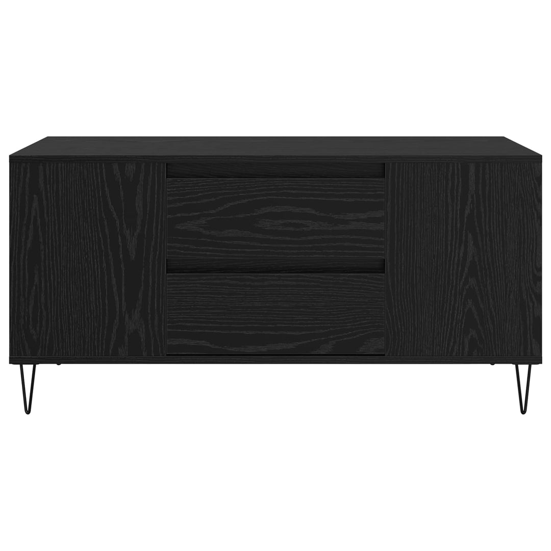 Sofabord med skuffe Sort eg 102 x 44,5 x 50 cm Konstrueret træ
